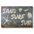 Wile E. Wood 20 x 14 Sand Surf Sun Wood Art WI86827